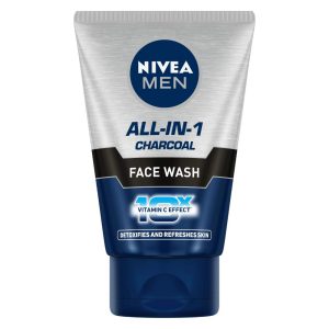 NIVEA Men Face Wash, All in 1 Charcoal