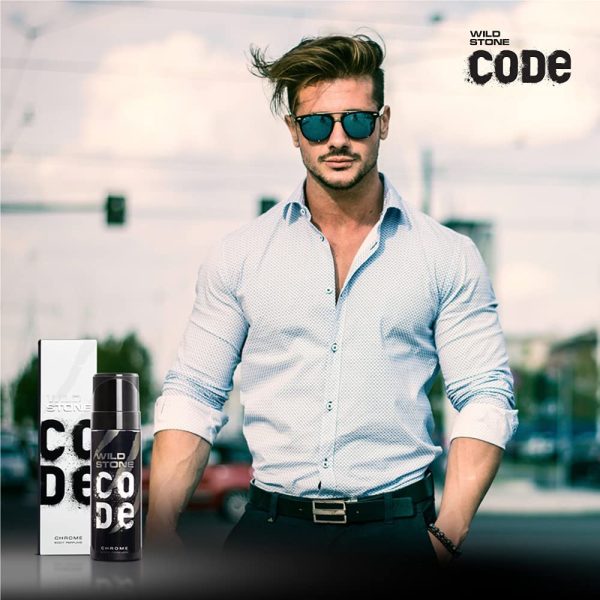 Wild Stone Code Chrome No Gas Body Perfume for Men - Image 3