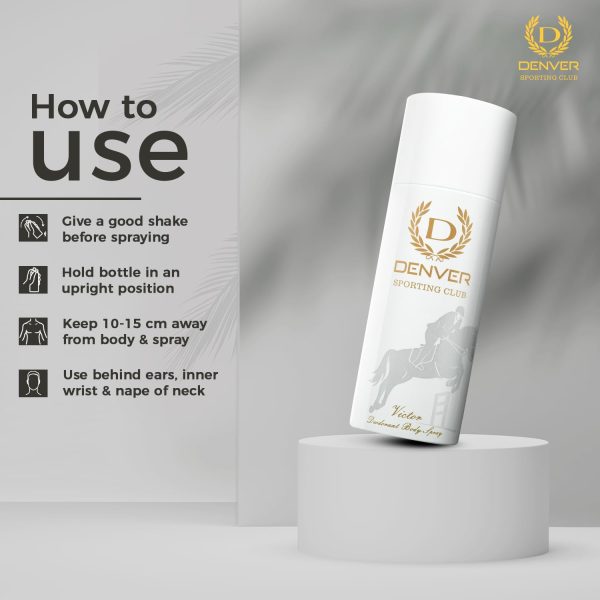 DENVER Sporting Club Victor Deo for Men - (165ML) | Long Lasting Deodorant Body Spray for Me - Image 2