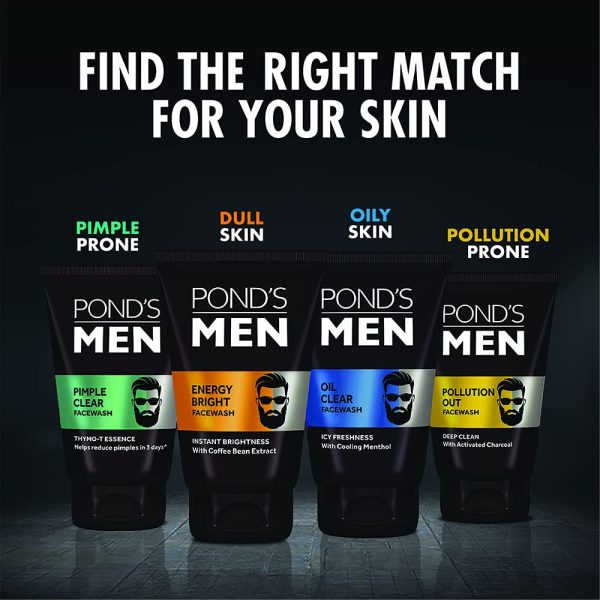 Pond's Men Pollution Out Activated Charcoal Deep Clean Facewash, 50 g - Image 5