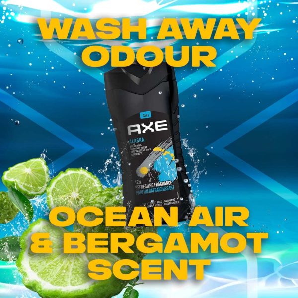AXE Alaska 3 In 1 Body, Face & Hair Wash for Men 400 ML - Image 4