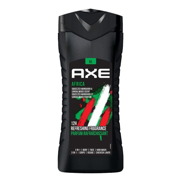 Axe Africa 3 In 1 Body, Face & Hair Wash for Men 400 ML