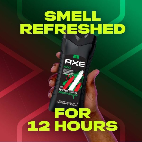 Axe Africa 3 In 1 Body, Face & Hair Wash for Men 400 ML - Image 4