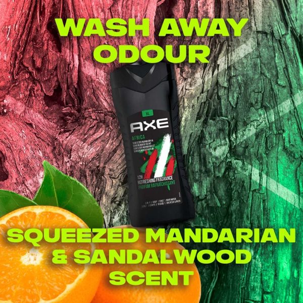 Axe Africa 3 In 1 Body, Face & Hair Wash for Men 400 ML - Image 6