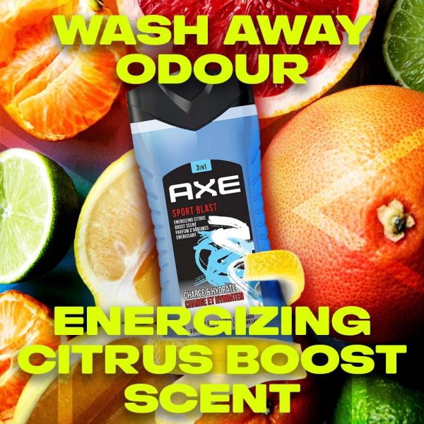 Axe Sports Blast 3 In 1 Body, Face & Hair Wash For Men 400 ML - Image 4