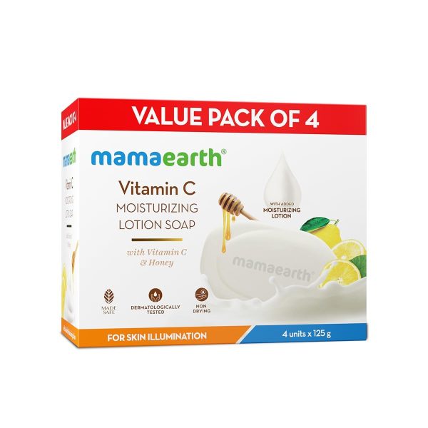 Mamaearth Vitamin C Moisturizing Lotion Soap(Value Pack of 4) - 125 g X 4 Units - Image 7